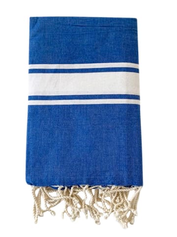 Le Comptoir de la Plage Fouta ''Kozo'' in Blau - (L)200 x (B)100 cm