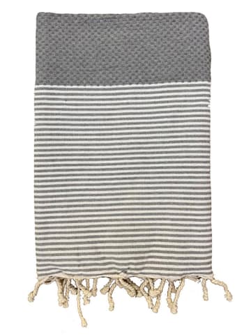 Le Comptoir de la Plage Fouta "Mikanda" grijs - (L)200 x (B)100 cm