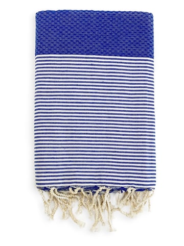 Le Comptoir de la Plage Fouta "Mikanda" w kolorze niebieskim - 200 x 100 cm