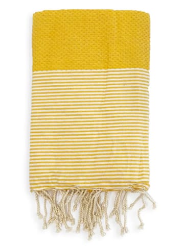 Le Comptoir de la Plage Fouta "Mikanda" geel - (L)200 x (B)100 cm