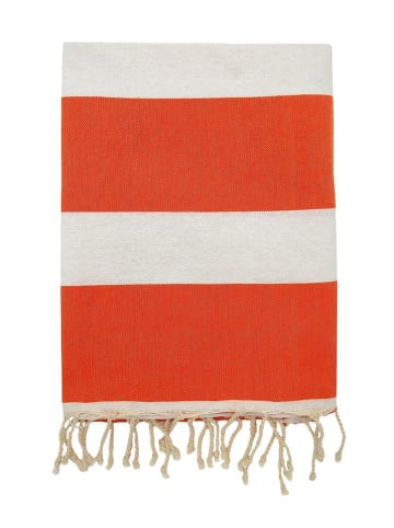 Le Comptoir de la Plage Fouta ''Transat" in Orange - (L)200 x (B)100 cm