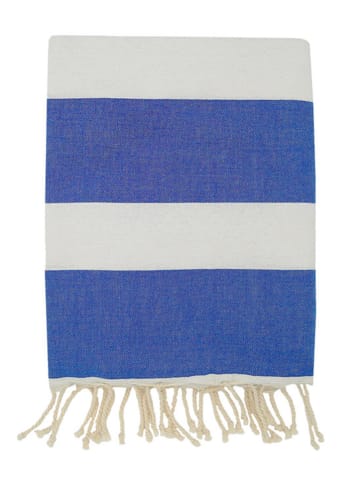 Le Comptoir de la Plage Fouta "Transat" w kolorze niebiesko-białym - 200 x 100 cm