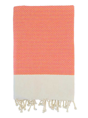 Le Comptoir de la Plage Fouta "Athena" oranje - (L)200 x (B)200 cm