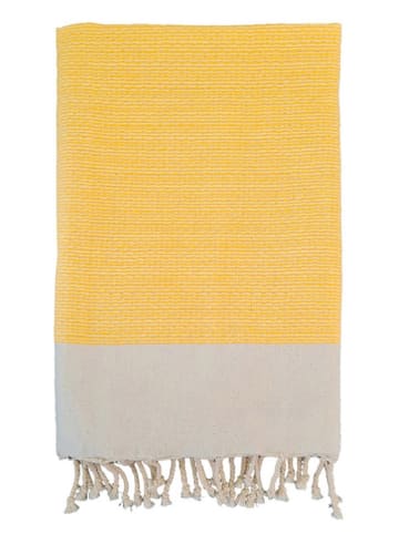 Le Comptoir de la Plage Fouta "Athena" geel - (L)200 x (B)200 cm