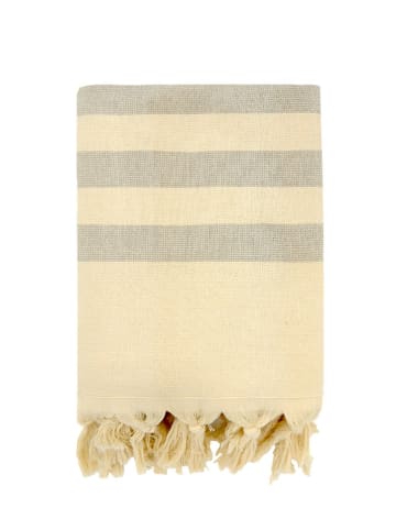 Le Comptoir de la Plage Fouta "Fidji" w kolorze szarobrązowo-szarym - 160 x 90 cm