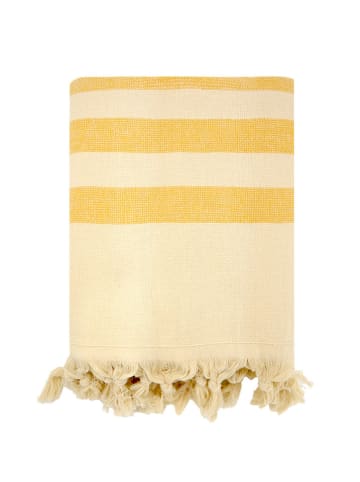 Le Comptoir de la Plage Fouta "Fidji" w kolorze żółto-beżowym - 160 x 90 cm