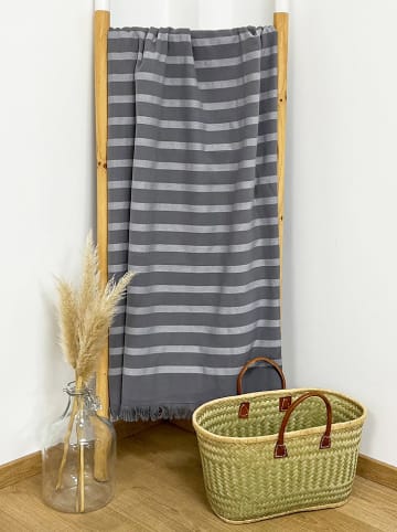 Le Comptoir de la Plage Fouta "Alanya" w kolorze szarym - 180 x 140 cm