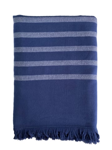 Le Comptoir de la Plage Fouta ''Alanya'' in Dunkelblau - (L)180 x (B)140 cm