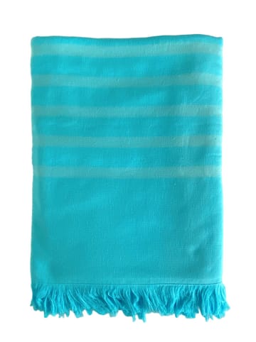 Le Comptoir de la Plage Fouta "Alanya" turquoise - (L)180 x (B)140 cm