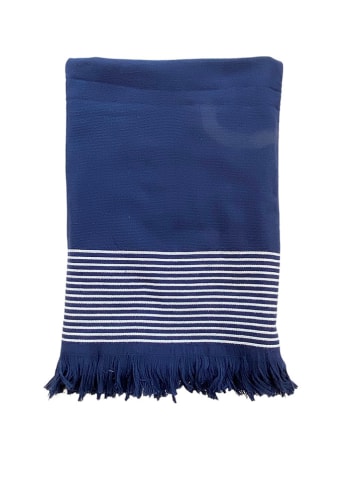 Le Comptoir de la Plage Fouta "Doublee - Paksi" w kolorze granatowym - 180 x 140 cm