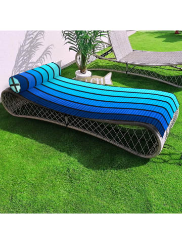 Le Comptoir de la Plage Strandmat ''Happy Blue'' blauw/lichtblauw - (L)180 x (B)60 cm
