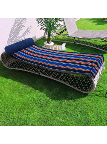 Le Comptoir de la Plage Strandmat ''Kapados'' blauw/rood - (L)180 x (B)60 cm