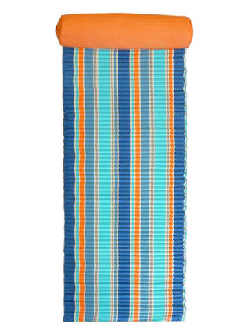Le Comptoir de la Plage Strandmat ''Zamora'' turquoise/oranje - (L)180 x (B)60 cm