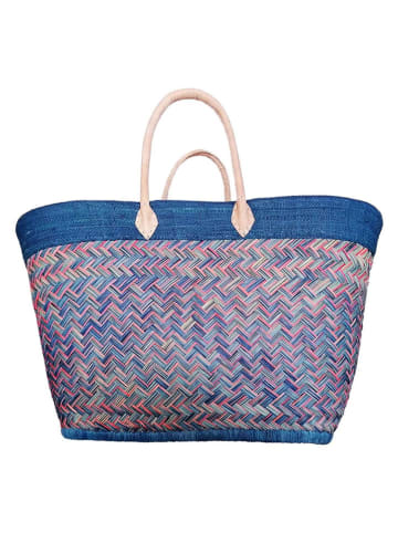 Le Comptoir de la Plage Strandtas "Antaly" blauw - (B)55 x (H)30 x (D)20 cm
