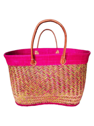 Le Comptoir de la Plage Strandtas "Antaly" roze - (B)55 x (H)30 x (D)20 cm