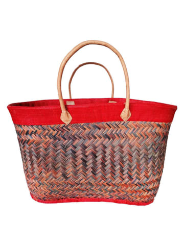 Le Comptoir de la Plage Torba plażowa "Antaly" w kolorze czerwonym - 55 x 30 x 20 cm