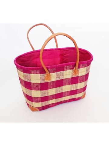 Le Comptoir de la Plage Strandtasche ''Beloha'' in Pink - (B)50 x (H)35 x (T)20 cm