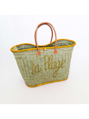 Le Comptoir de la Plage Strandtasche "Pasika" in Beige/ Orange - (B)40 x (H)35 x (T)20 cm