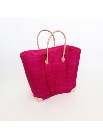 Le Comptoir de la Plage Strandtas "Tamatave" fuchsia - (B)38 x (H)38 x (D)20 cm
