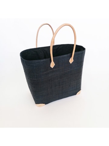 Le Comptoir de la Plage Strandtas "Tamatave" zwart - (B)38 x (H)38 x (D)20 cm