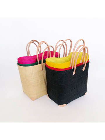 Le Comptoir de la Plage Strandtasche "Tamatave" in Schwarz - (B)38 x (H)38 x (T)20 cm