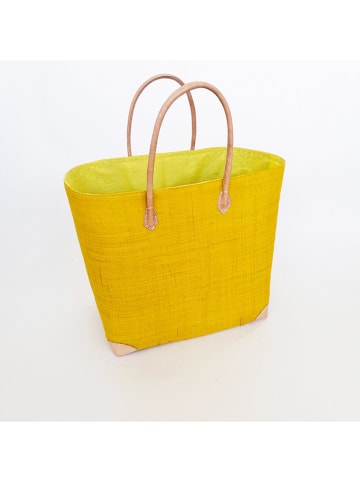 Le Comptoir de la Plage Strandtasche "Tamatave" in Gelb - (B)38 x (H)38 x (T)20 cm