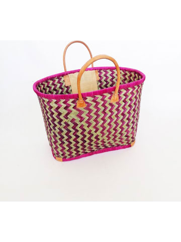 Le Comptoir de la Plage Strandtas ''Toama'' roze - (B)50 x (H)35 x (D)20 cm