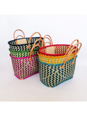 Le Comptoir de la Plage Strandtasche ''Toama'' in Türkis - (B)50 x (H)35 x (T)20 cm