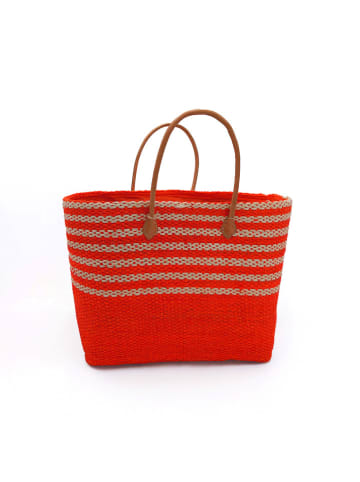 Le Comptoir de la Plage Strandtasche "Amoroni" in Orange - (B)35 x (H)35 x (T)20 cm