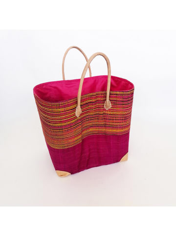 Le Comptoir de la Plage Strandtas "Tsivory" fuchsia - (B)36 x (H)38 x (D)26 cm