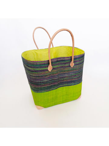 Le Comptoir de la Plage Strandtasche "Tsivory" in Grün - (B)36 x (H)38 x (T)26 cm