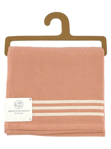 Le Comptoir de la Plage Handtuch ''Miami'' in Rosa - (L)90 x (B)50 cm