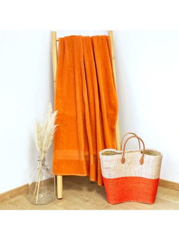 Le Comptoir de la Plage Strandlaken "Classy" oranje - (L)180 x (B)90 cm