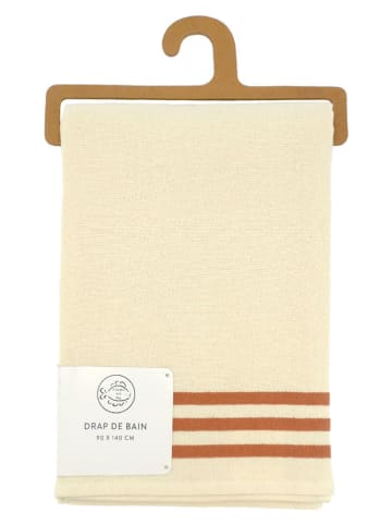 Le Comptoir de la Plage Duschtuch ''Miami'' in Creme/ Hellbraun - (L)140 x (B)90 cm