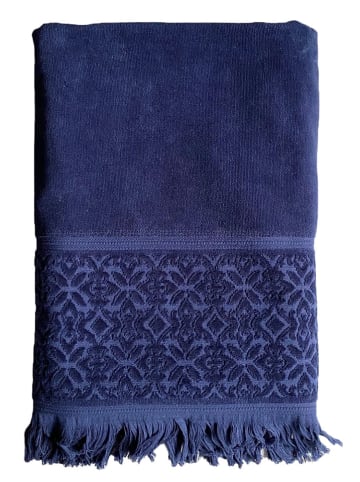 Le Comptoir de la Plage Strandlaken "Romance" donkerblauw - (L)170 x (B)90 cm