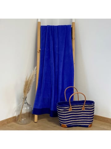 Le Comptoir de la Plage Ręcznik plażowy "Shady - Royal" w kolorze niebieskim - 160 x 90 cm