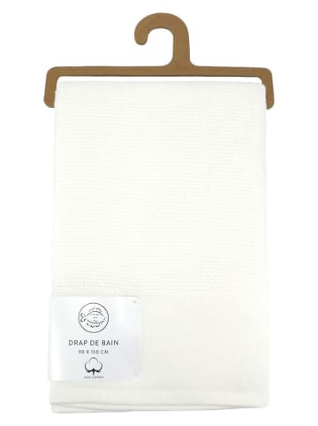 Le Comptoir de la Plage Badhanddoek ''Waffle'' wit - (L)150 x (B)90 cm