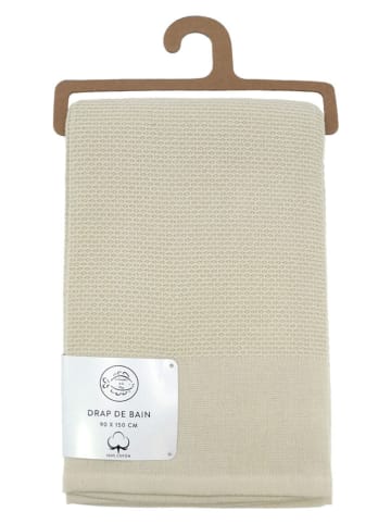 Le Comptoir de la Plage Duschtuch ''Waffle'' in Beige - (L)150 x (B)90 cm