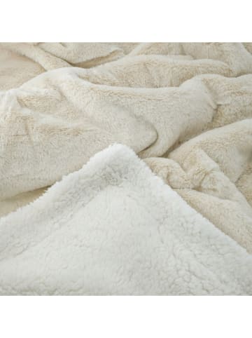 Le Comptoir de la Plage Plaid "Lapin" in Beige/ Weiß - (L)170 x (B)130 cm