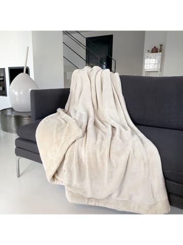 Le Comptoir de la Plage Plaid ''Cozy'' in Beige - (L)170 x (B)130 cm