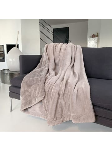 Le Comptoir de la Plage Plaid ''Cozy'' taupe - (L)170 x (B)130 cm