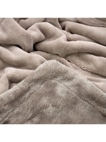 Le Comptoir de la Plage Plaid ''Cozy'' in Taupe - (L)170 x (B)130 cm