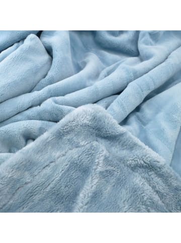 Le Comptoir de la Plage Plaid ''Cozy'' lichtblauw - (L)170 x (B)130 cm