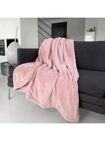 Le Comptoir de la Plage Plaid ''Cozy'' lichtroze - (L)170 x (B)130 cm