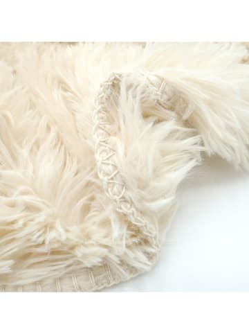 Le Comptoir de la Plage Plaid ''Longwool'' beige - (L)170 x (B)130 cm