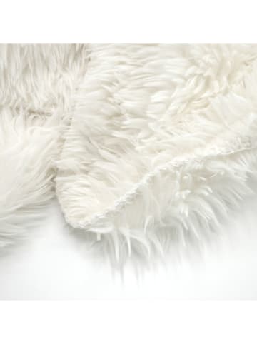 Le Comptoir de la Plage Plaid ''Longwool'' in Creme - (L)170 x (B)130 cm