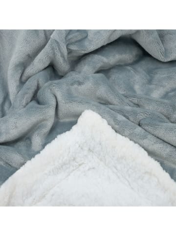 Le Comptoir de la Plage Plaid "Mouton'' in Grau/ Weiß - (L)170 x (B)130 cm