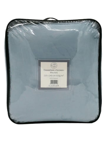 Le Comptoir de la Plage Pled "Lapin" w kolorze niebieskoszaro-białym - 240 x 220 cm