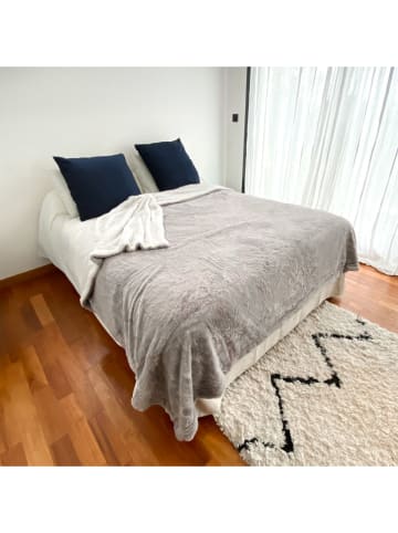 Le Comptoir de la Plage Pled "Lapin" w kolorze szaro-białym - 240 x 220 cm