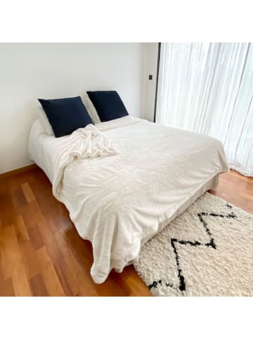 Le Comptoir de la Plage Plaid "Lapin'' crème - (L)240 x (B)220 cm